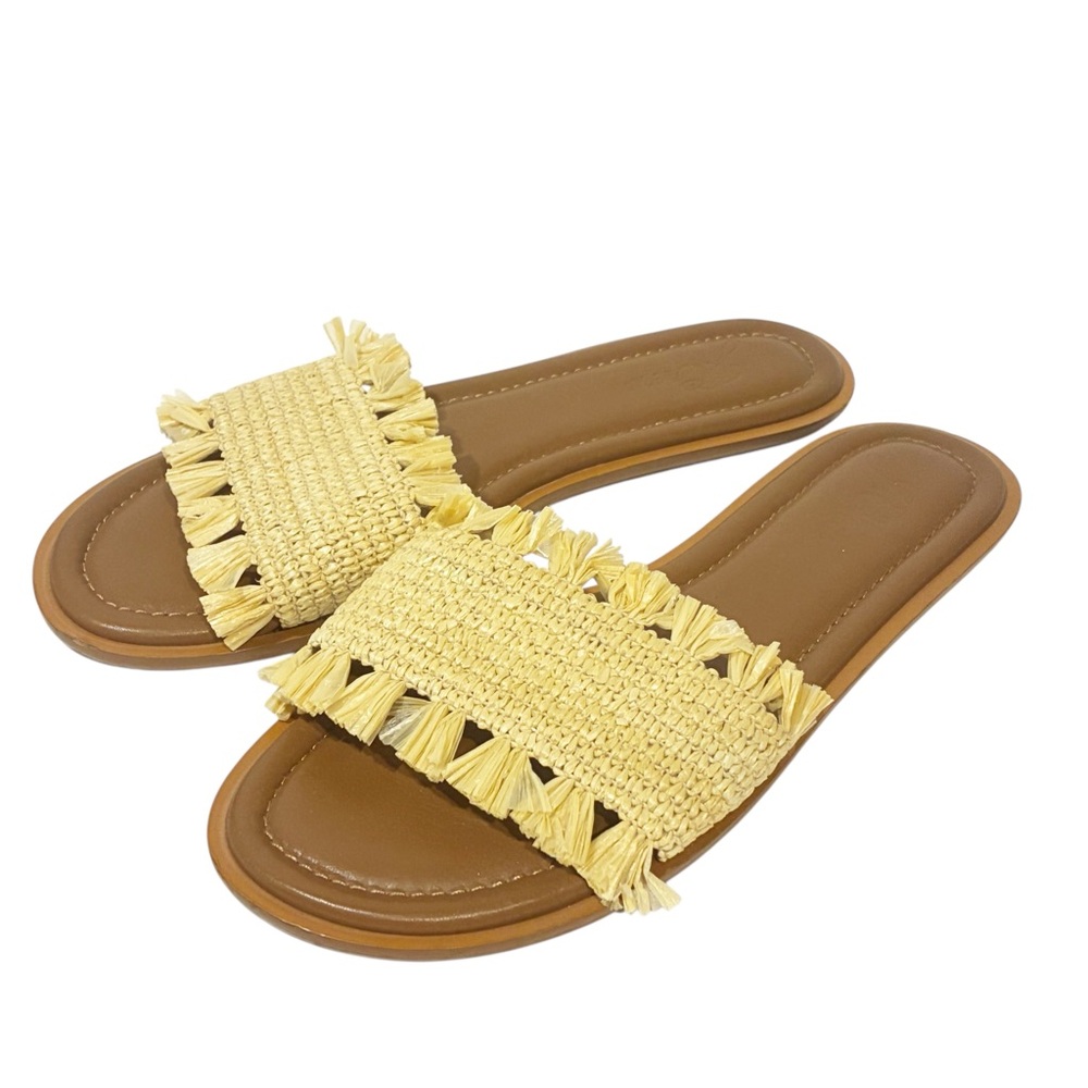 J. Crew Tan and Cream Sandals